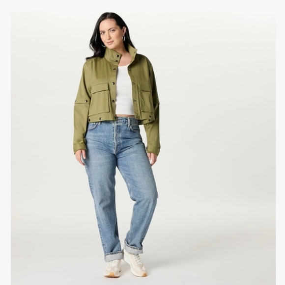 The Drop Olive Convertible Utility Coat by @Takkunda Size Medium NWT - Picture 7 of 9